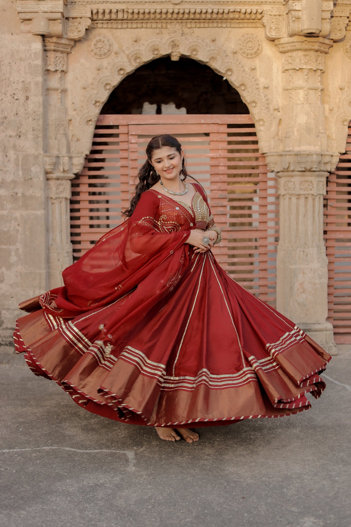 Royal  Rani Red Navratri Chaniya Choli