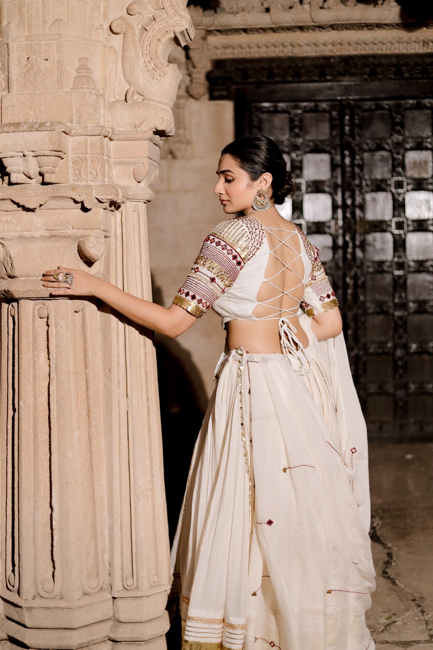Ivory Heritage White Navratri Chaniya Choli